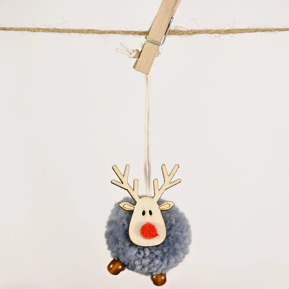 Felt Deer Christmas Tree Pendant Decor - Image 2