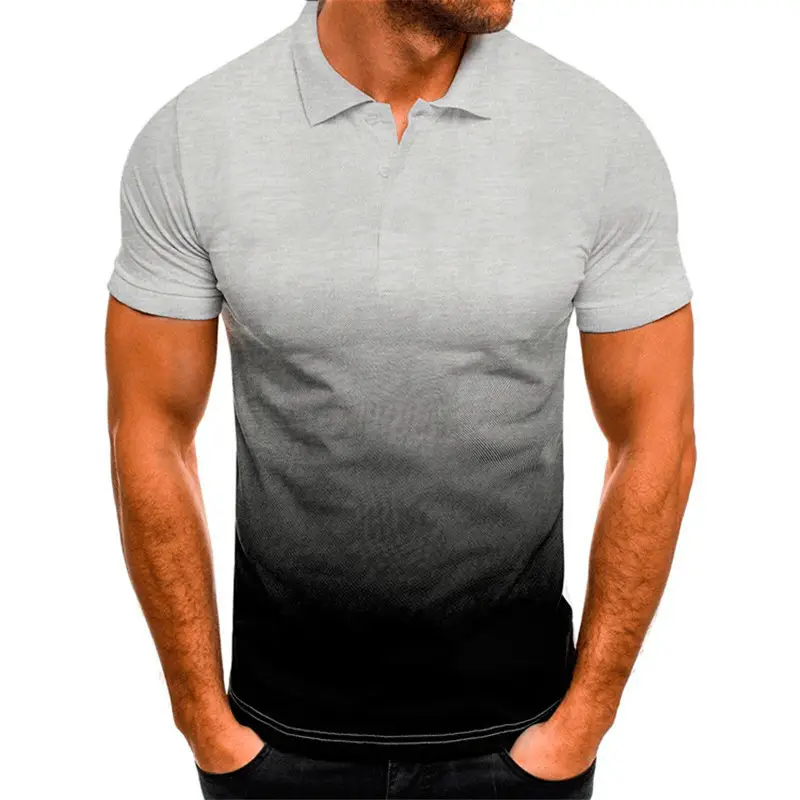 Men 3D Sports Polo Shirt Olive Green Slim Fit — feature 4