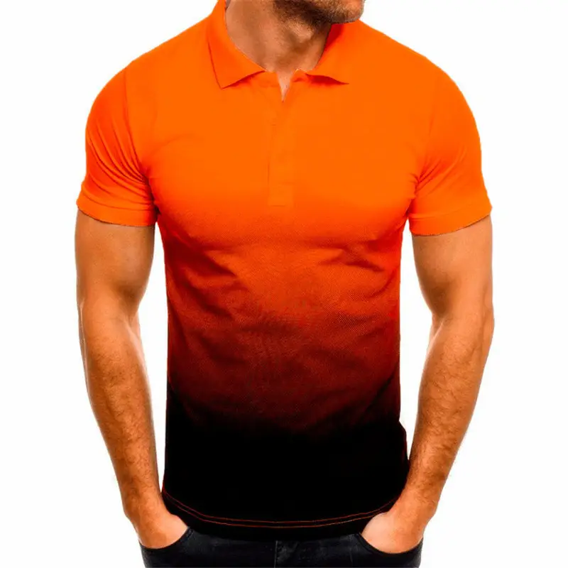 Men 3D Sports Polo Shirt Olive Green Slim Fit — feature 6