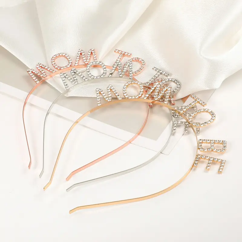 Golden Mother's Letter Headband for Maternity & Party Wear - Image 6