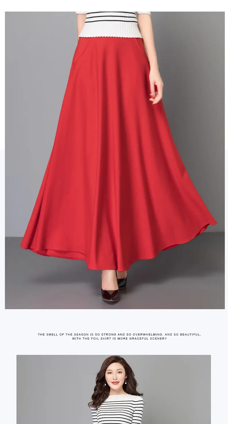 Women's Cross-Border Skirt Large Size Solid Color — feature 11