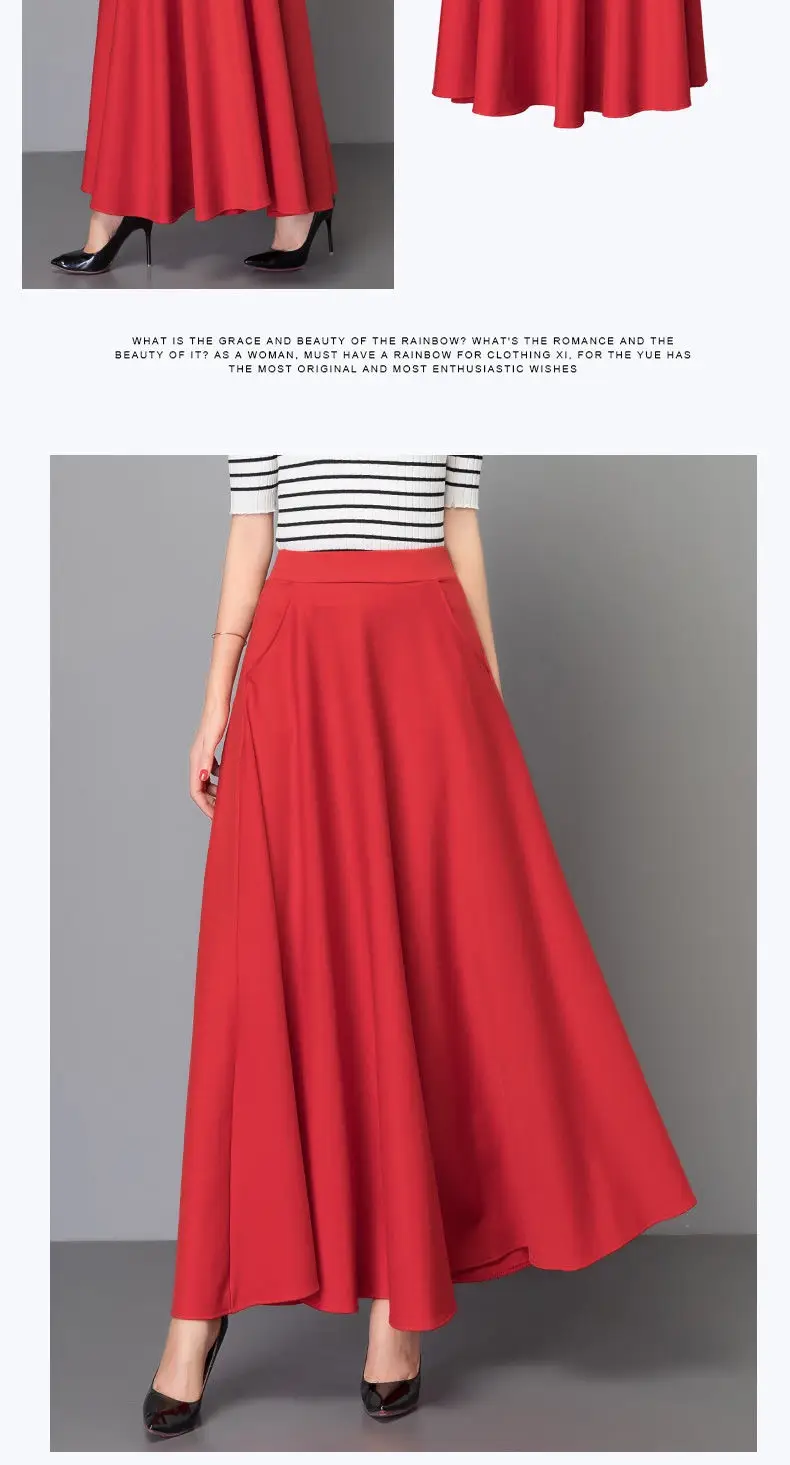 Women's Cross-Border Skirt Large Size Solid Color — feature 13