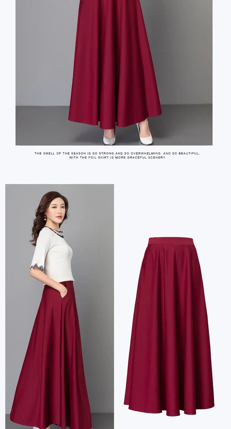 Women's Cross-Border Skirt Large Size Solid Color — feature 16