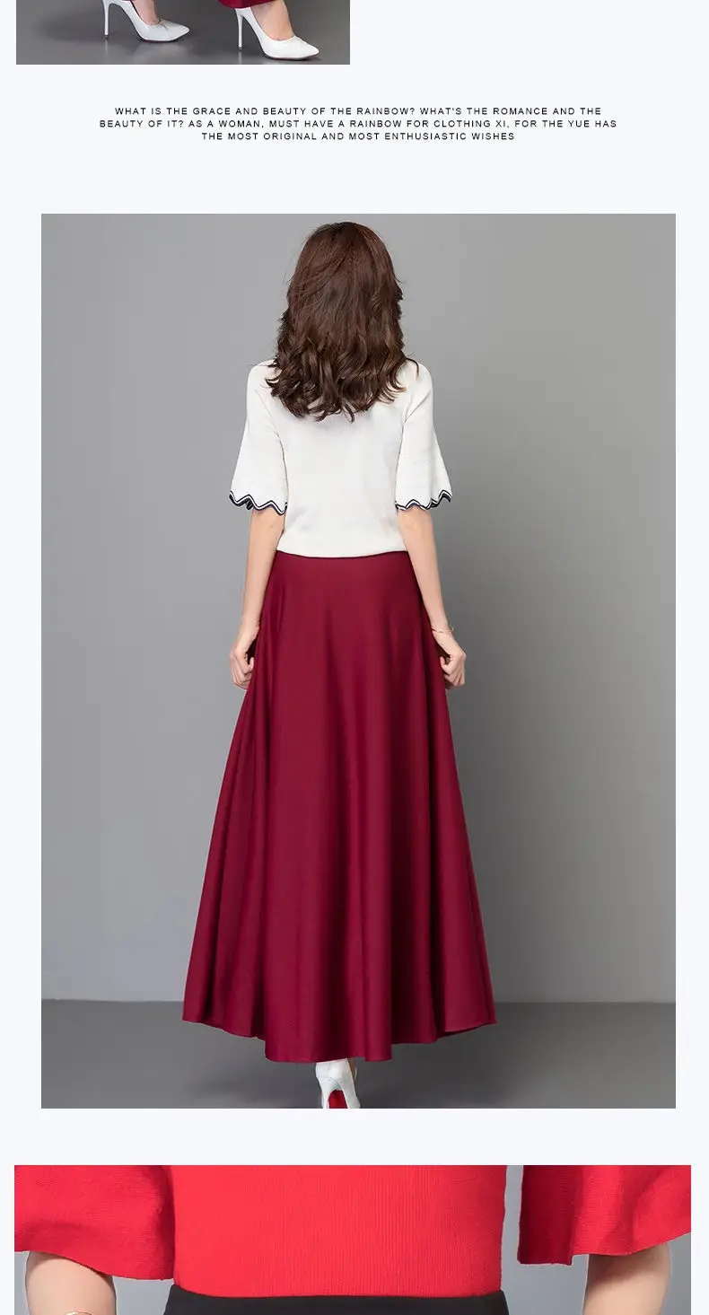 Women's Cross-Border Skirt Large Size Solid Color — feature 17