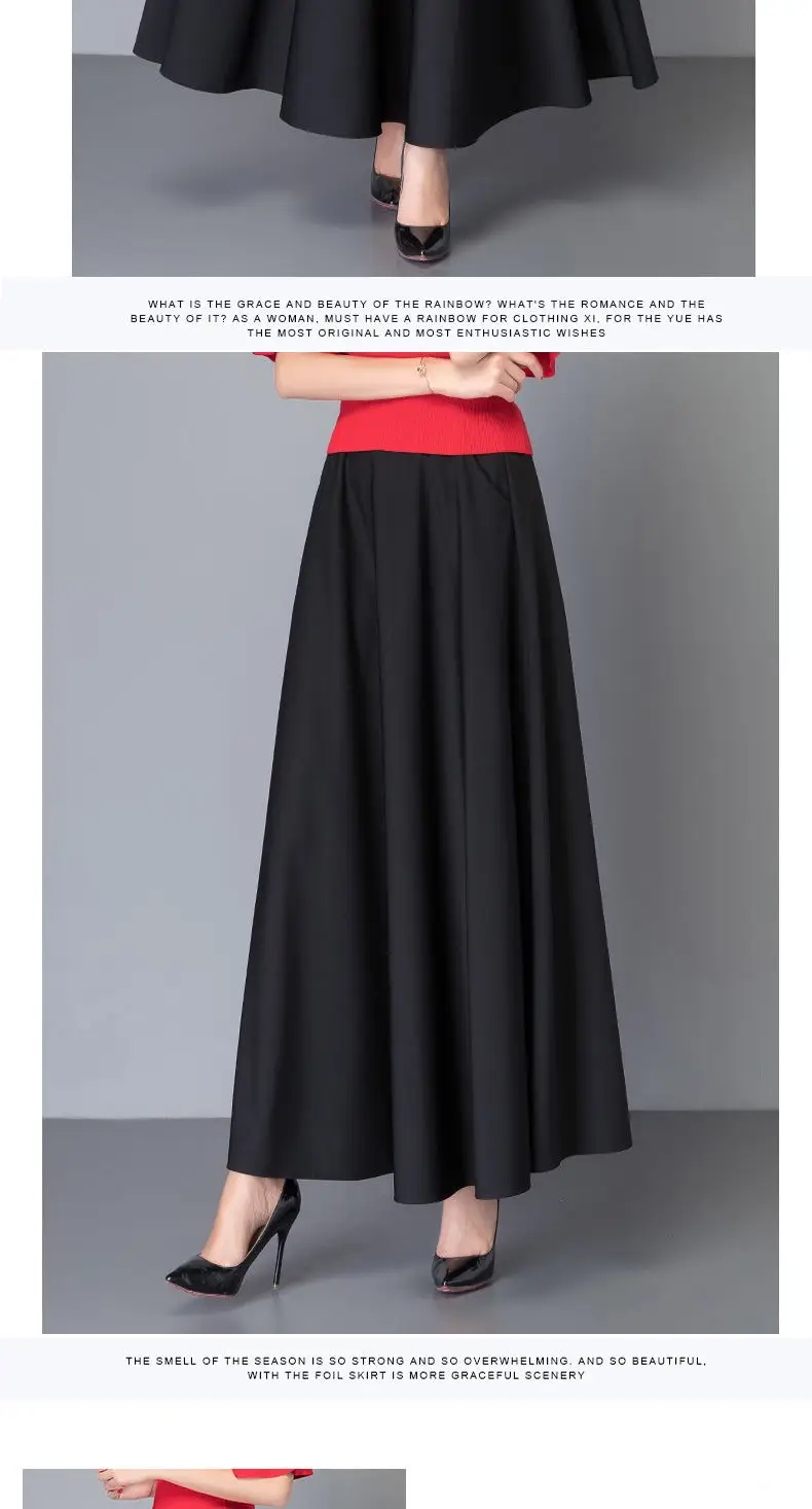 Women's Cross-Border Skirt Large Size Solid Color — feature 8