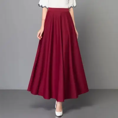 Women's Cross-Border Skirt Large Size Solid Color - Image 3