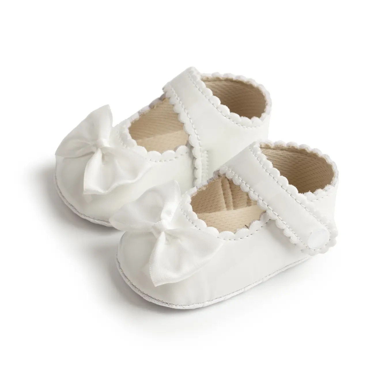 Pink Bow Baby Shoes 0-1 Year Old Non-Slip