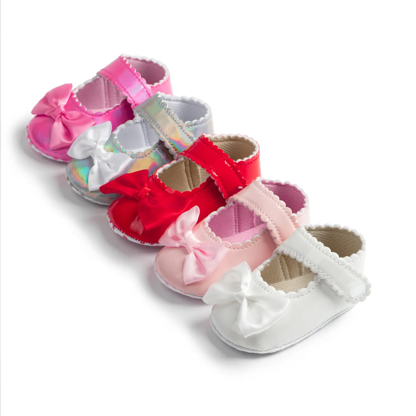Pink Bow Baby Shoes 0-1 Year Old Non-Slip