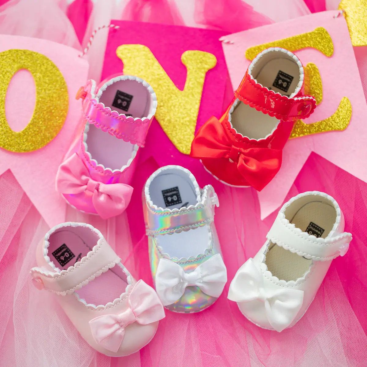 Pink Bow Baby Shoes 0-1 Year Old Non-Slip — feature 4