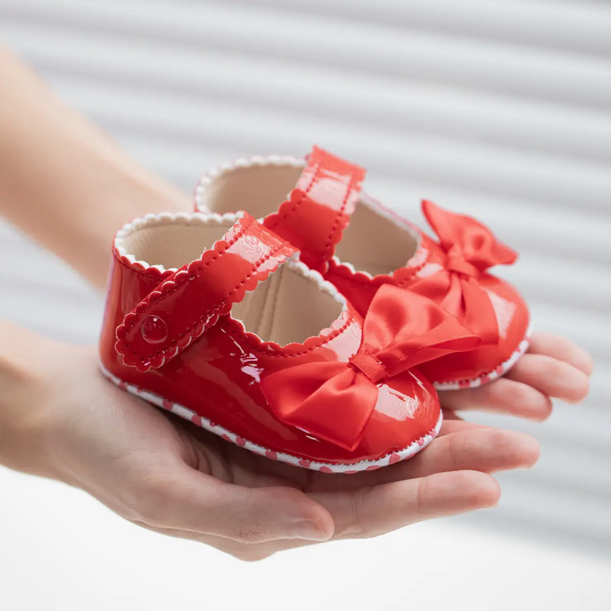 Pink Bow Baby Shoes 0-1 Year Old Non-Slip — feature 8