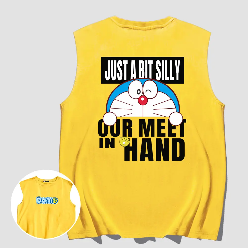 Doraemon Graphic Yellow Cotton Vest Teenage - Image 3