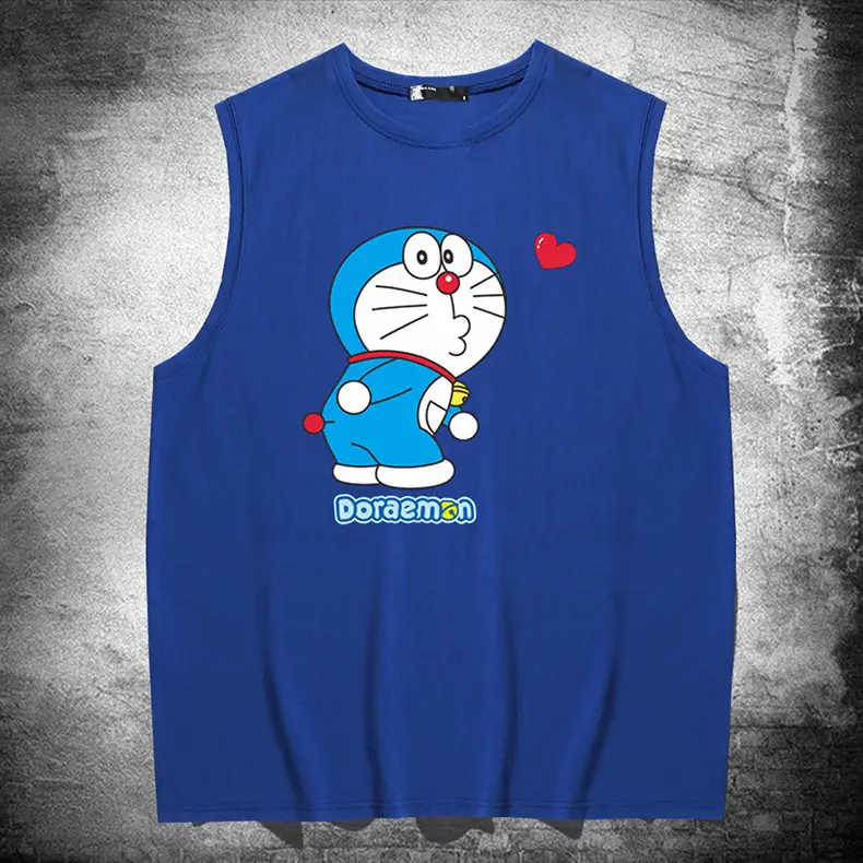Doraemon Cartoon Pink Sleeveless Vest for Teens - Image 16