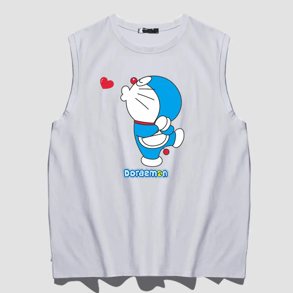 Doraemon Cartoon Pink Sleeveless Vest for Teens - Image 2