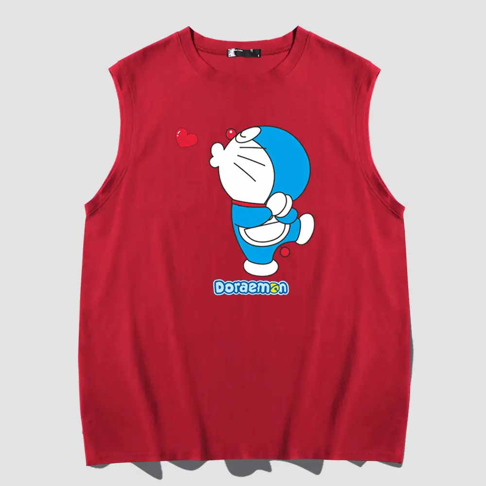 Doraemon Cartoon Pink Sleeveless Vest for Teens - Image 4