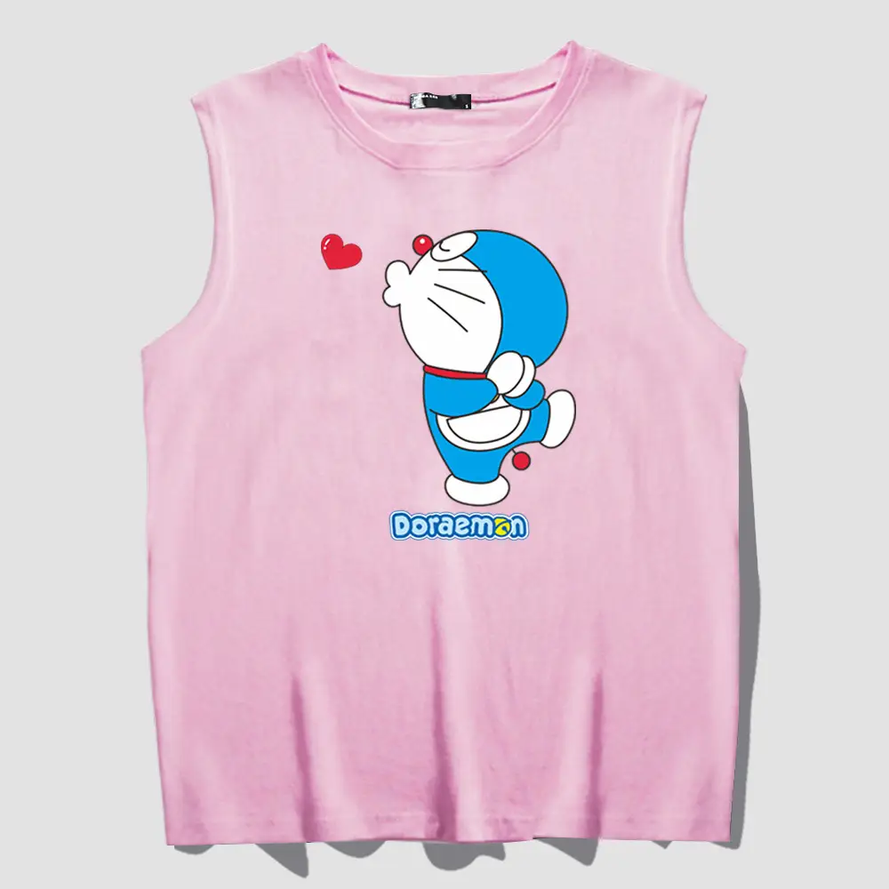 Doraemon Cartoon Pink Sleeveless Vest for Teens - Image 6