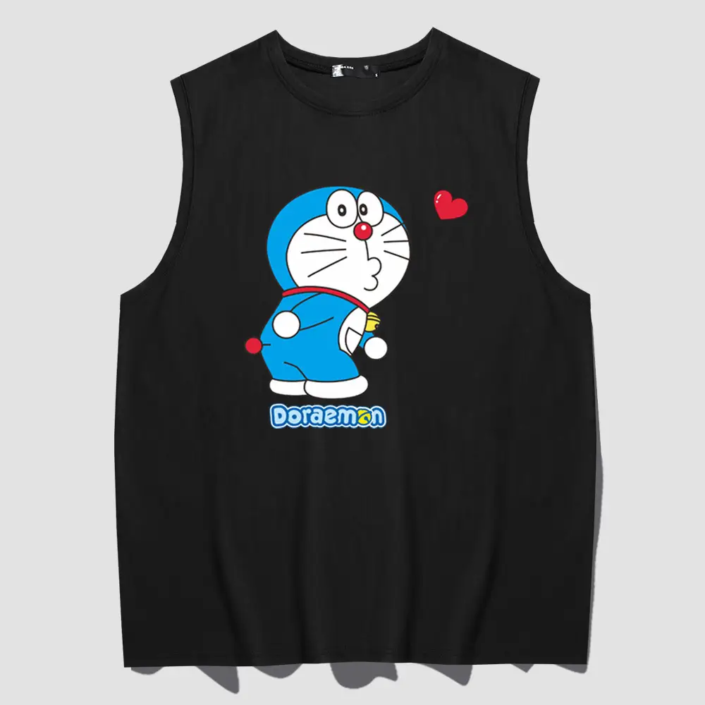 Doraemon Cartoon Pink Sleeveless Vest for Teens - Image 7