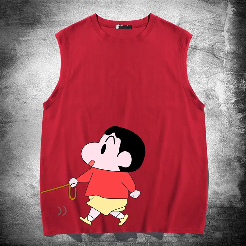 Japanese Anime Cartoon Vest Red Unisex Summer - Image 15