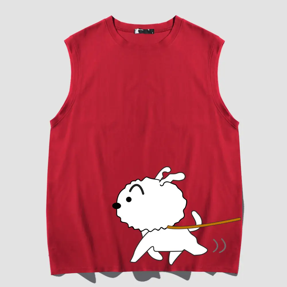Japanese Anime Cartoon Vest Red Unisex Summer - Image 10
