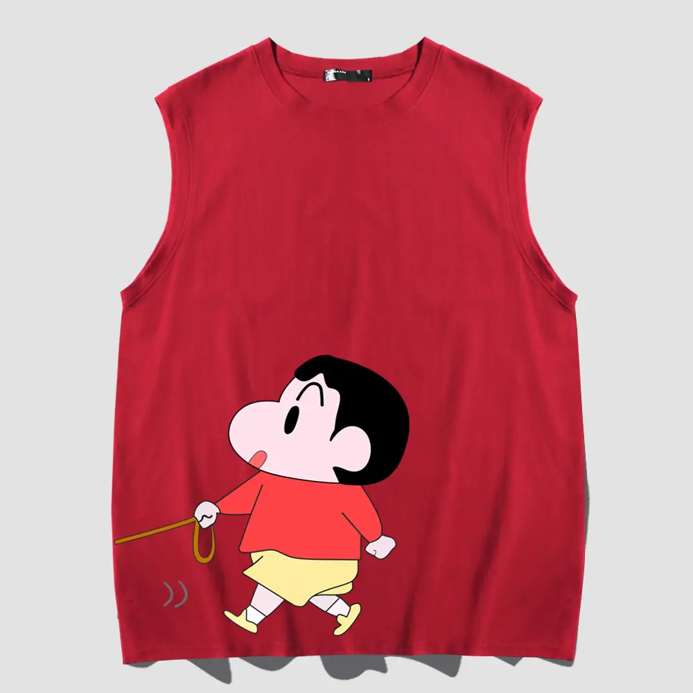 Japanese Anime Cartoon Vest Red Unisex Summer - Image 4