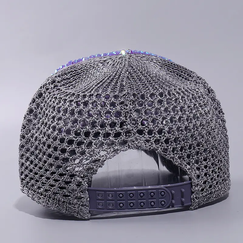 New Grid Rhinestone Baseball Cap Outdoor Sports Breathable Sun Hat Travel Sun Protection Duck Tongue Hat Wholesale - Image 8