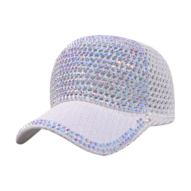 New Grid Rhinestone Baseball Cap Outdoor Sports Breathable Sun Hat Travel Sun Protection Duck Tongue Hat Wholesale - Image 9