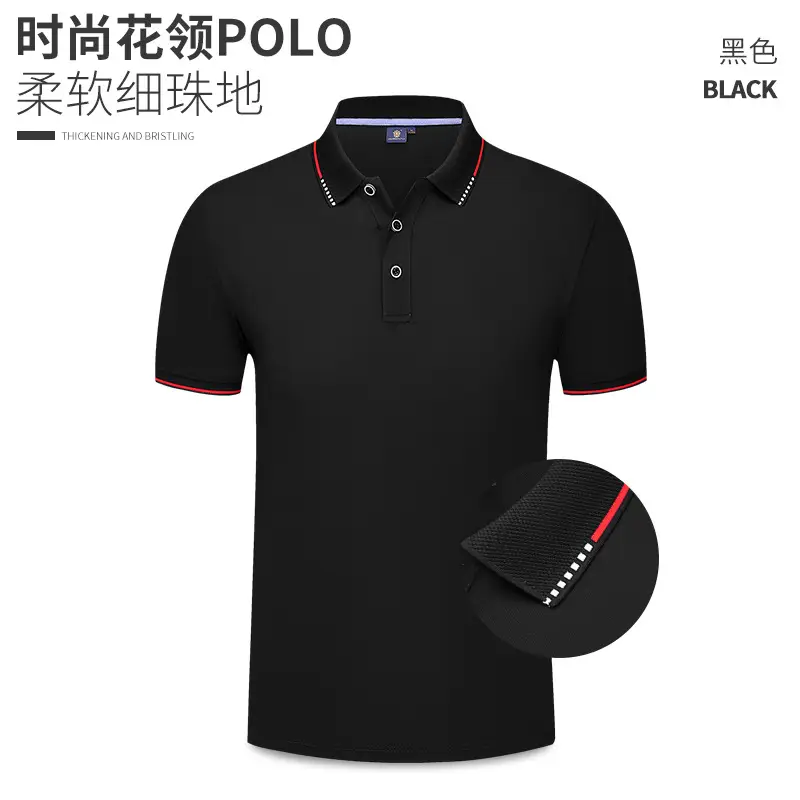 Men Blue Polo T-Shirt Short Sleeve Fixed Ogo Workwear - Image 3