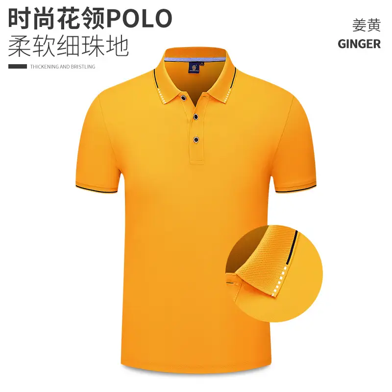 Men Blue Polo T-Shirt Short Sleeve Fixed Ogo Workwear - Image 8
