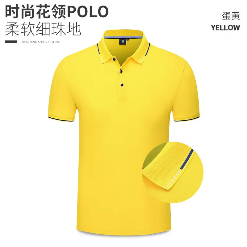 Men Blue Polo T-Shirt Short Sleeve Fixed Ogo Workwear - Image 9