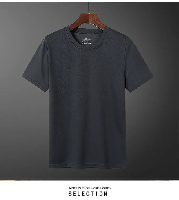 Men Navy Blue Quick-Drying T-Shirt Summer Sports Wear — feature 12