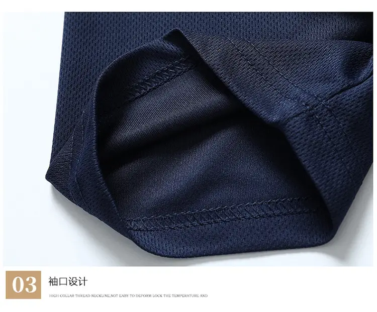Men Navy Blue Quick-Drying T-Shirt Summer Sports Wear — feature 18