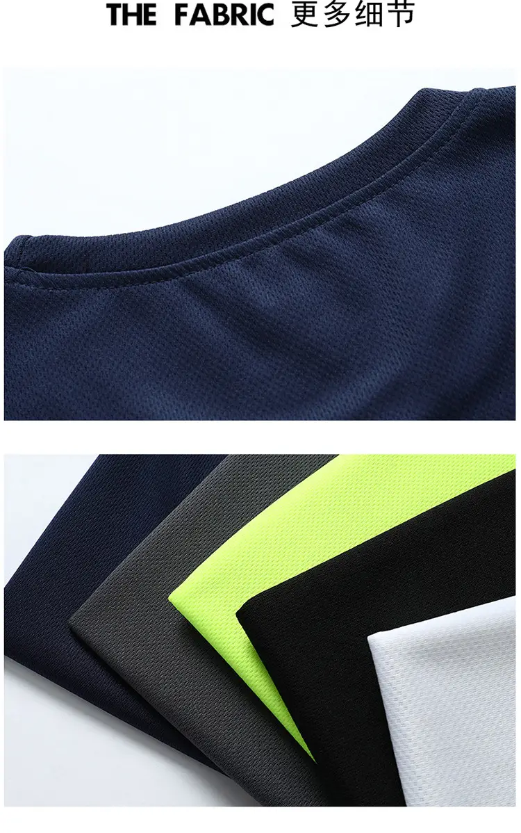 Men Navy Blue Quick-Drying T-Shirt Summer Sports Wear — feature 20