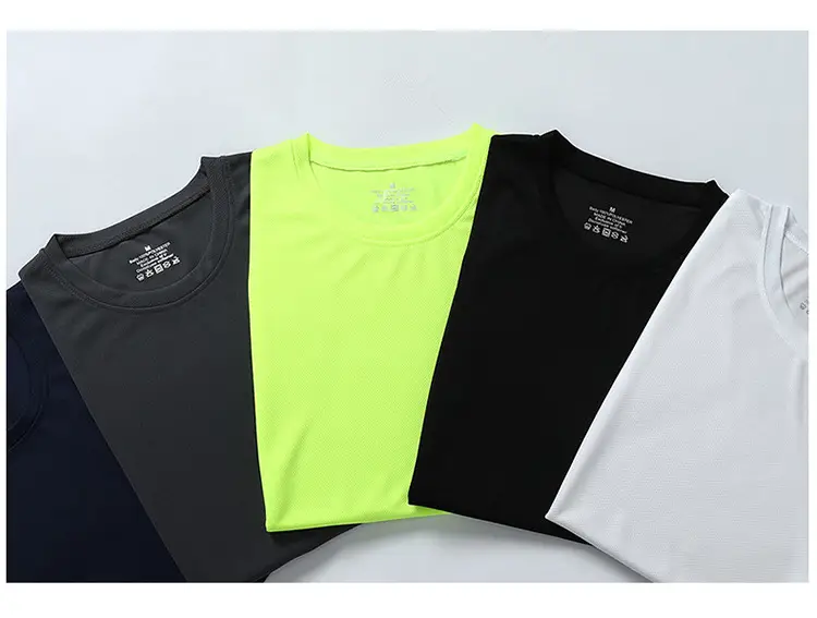 Men Navy Blue Quick-Drying T-Shirt Summer Sports Wear — feature 21