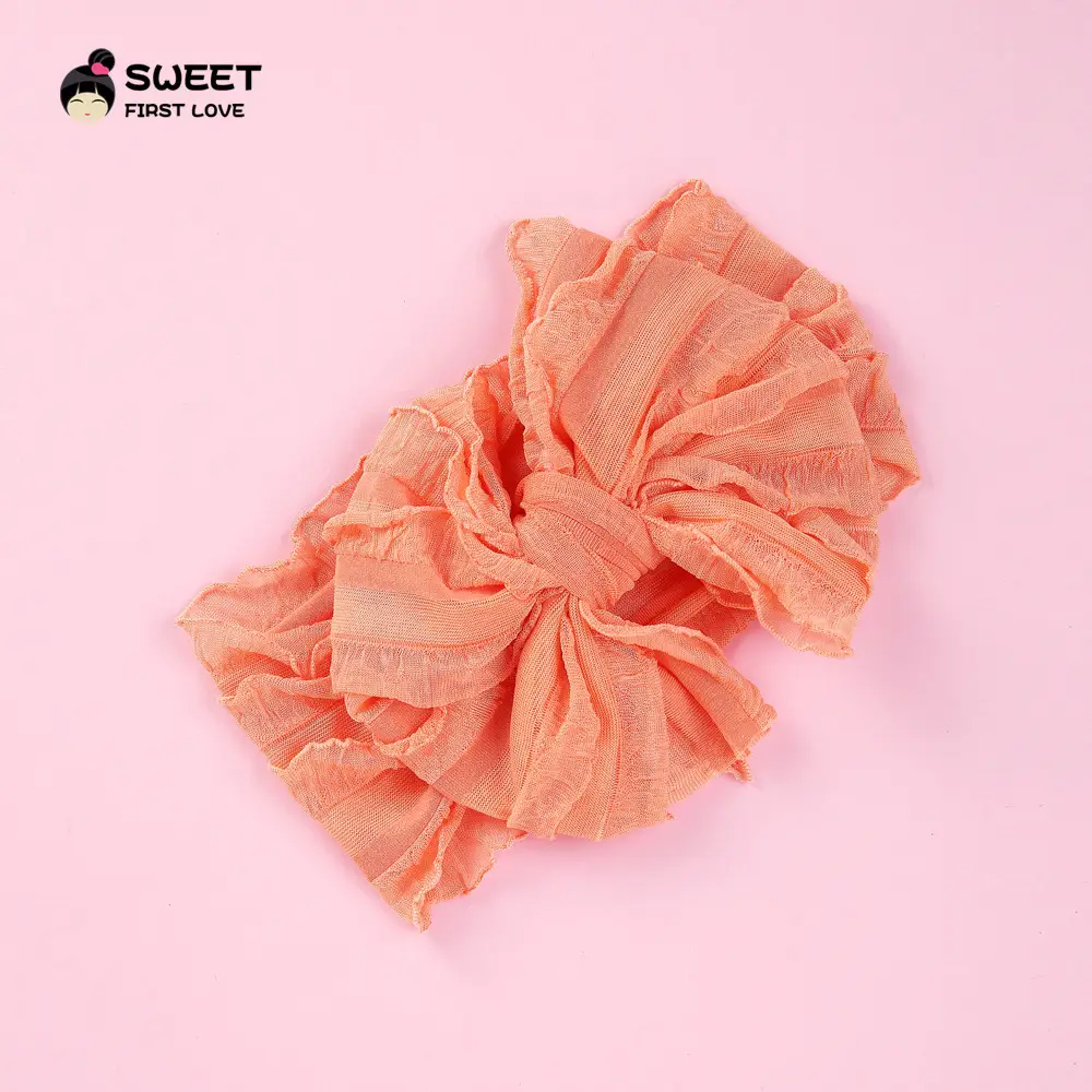 White Elastic Hair Band for Women Large Bow - Image 14
