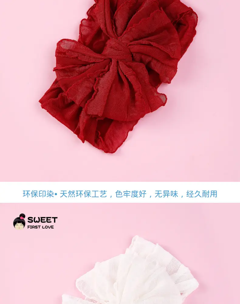 White Elastic Hair Band for Women Large Bow — feature 16