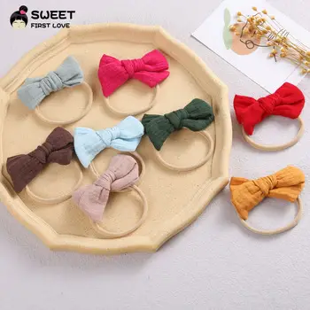 White Elastic Hair Band for Women Large Bow — feature 4