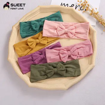 White Elastic Hair Band for Women Large Bow — feature 5