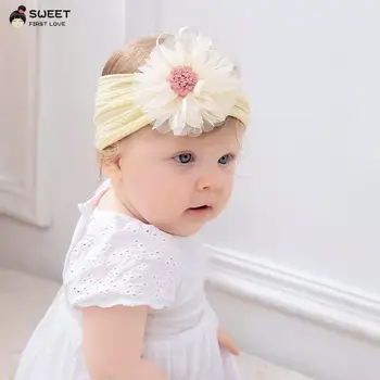 White Elastic Hair Band for Women Large Bow — feature 7
