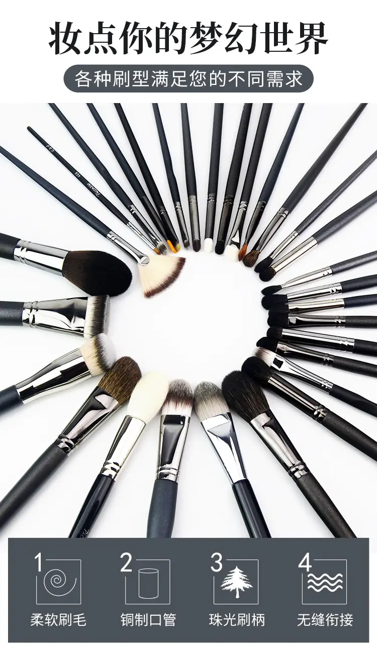 Cangzhou Pure White Makeup Brush Set — feature 3