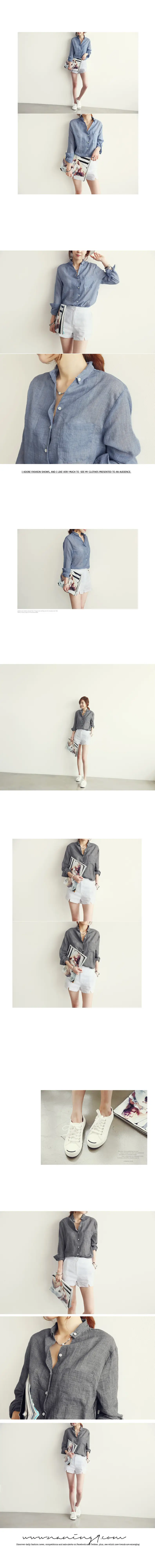 2024 Korean Style White Linen Shirt Large — feature 3