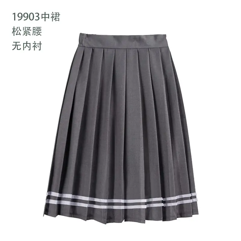 Women Pleated Skirt Maroon University Junior High School - Image 7