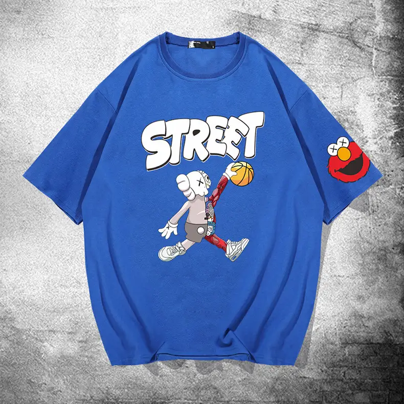 Japanese Anime Short Sleeve T-Shirt Pink Street Design