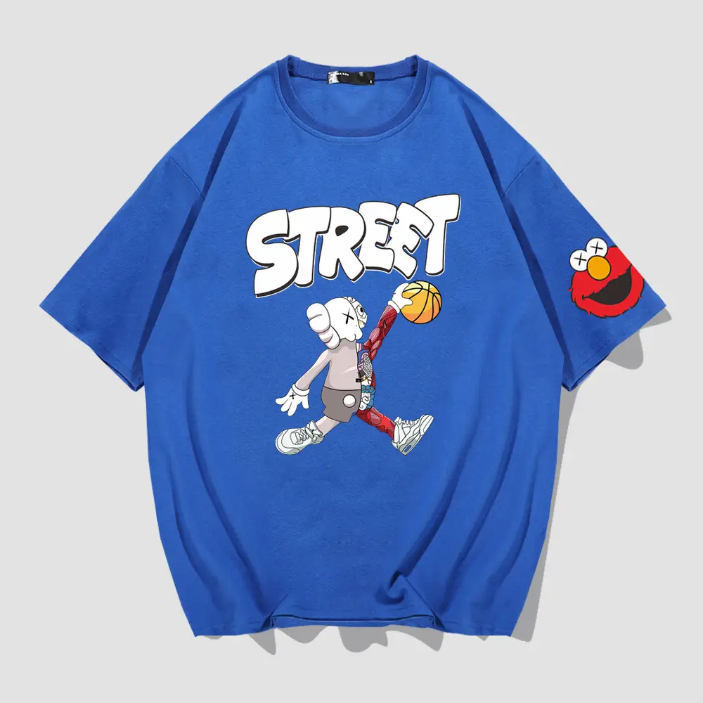 Japanese Anime Short Sleeve T-Shirt Pink Street Design