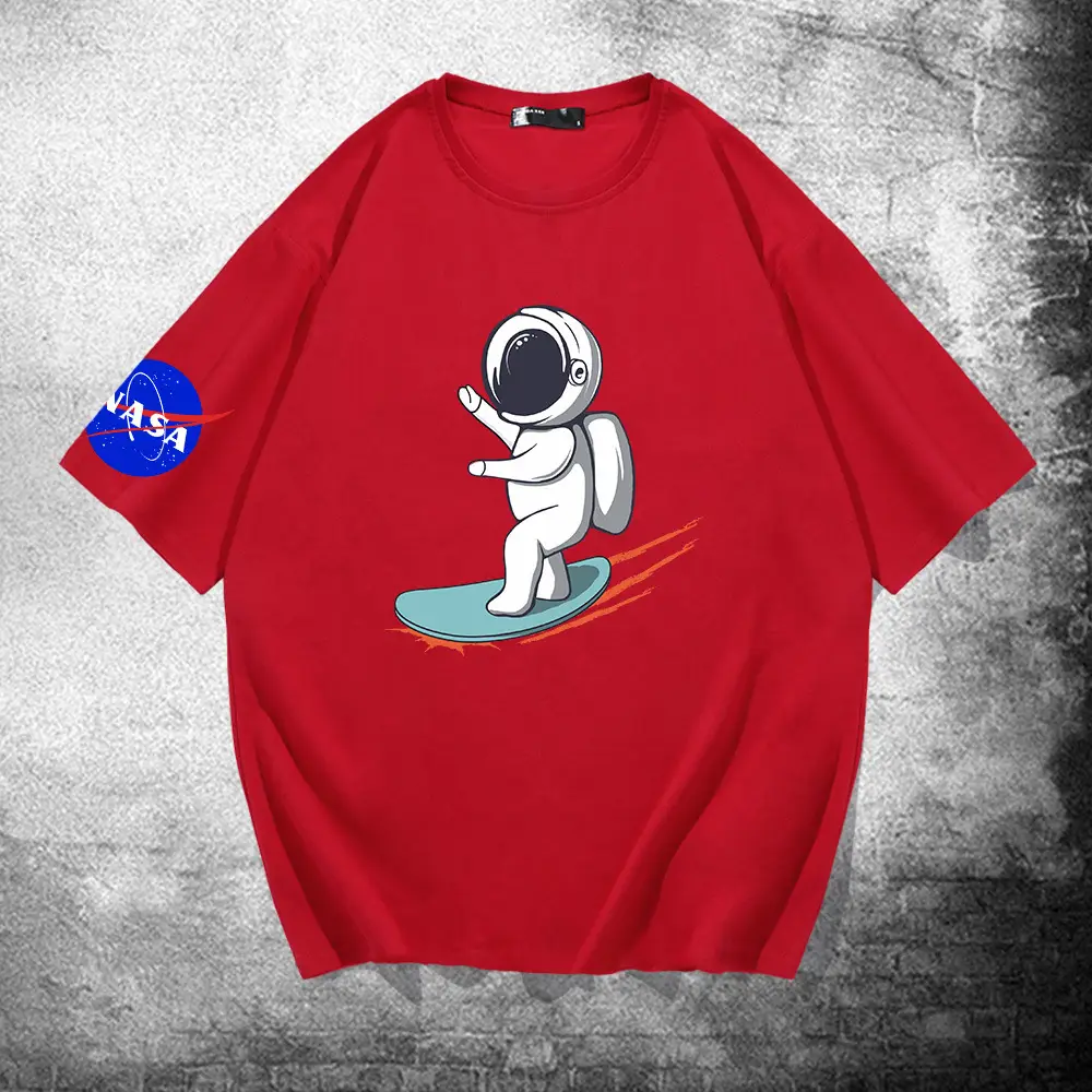 Men NASA Astronaut T-Shirt Blue Short Sleeve - Image 10