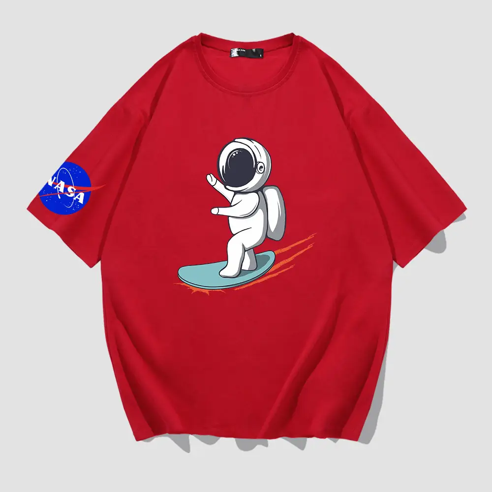 Men NASA Astronaut T-Shirt Blue Short Sleeve - Image 4