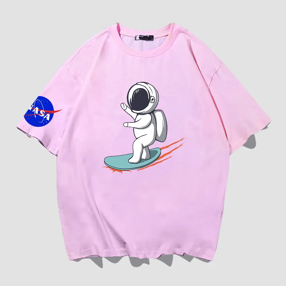 Men NASA Astronaut T-Shirt Blue Short Sleeve - Image 6