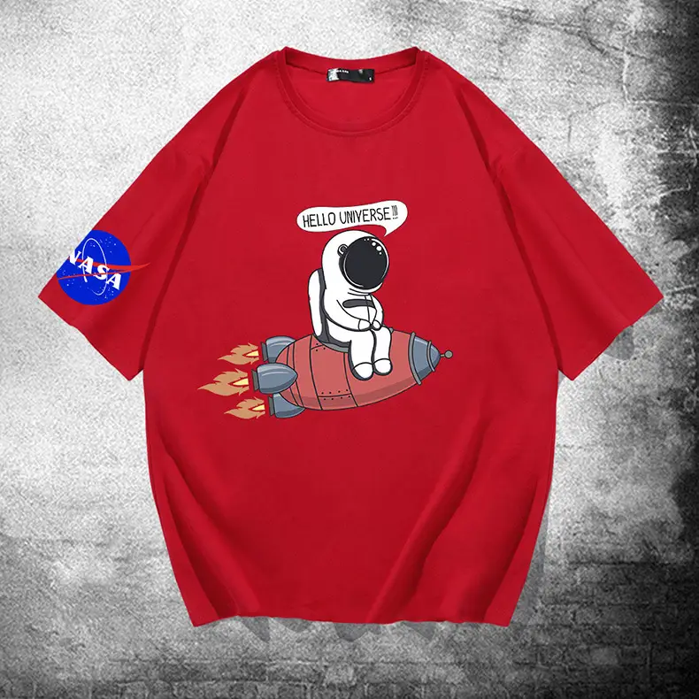 Y nasa Astronaut T-Shirt White Cotton Plus Size - Image 10