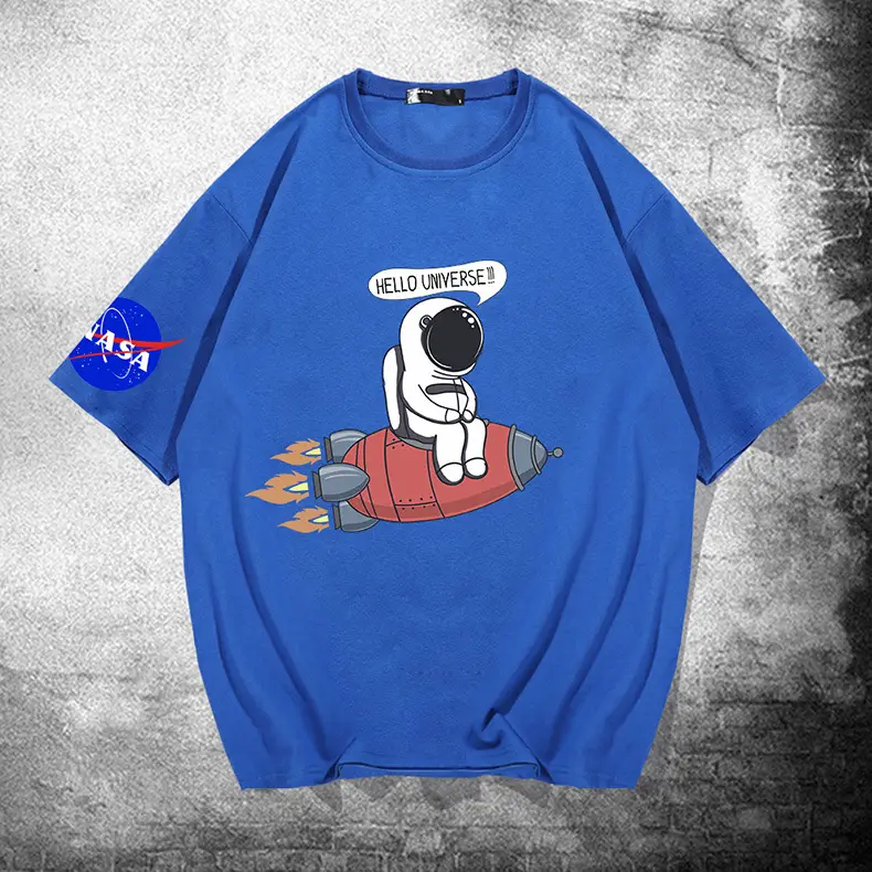 Y nasa Astronaut T-Shirt White Cotton Plus Size - Image 11