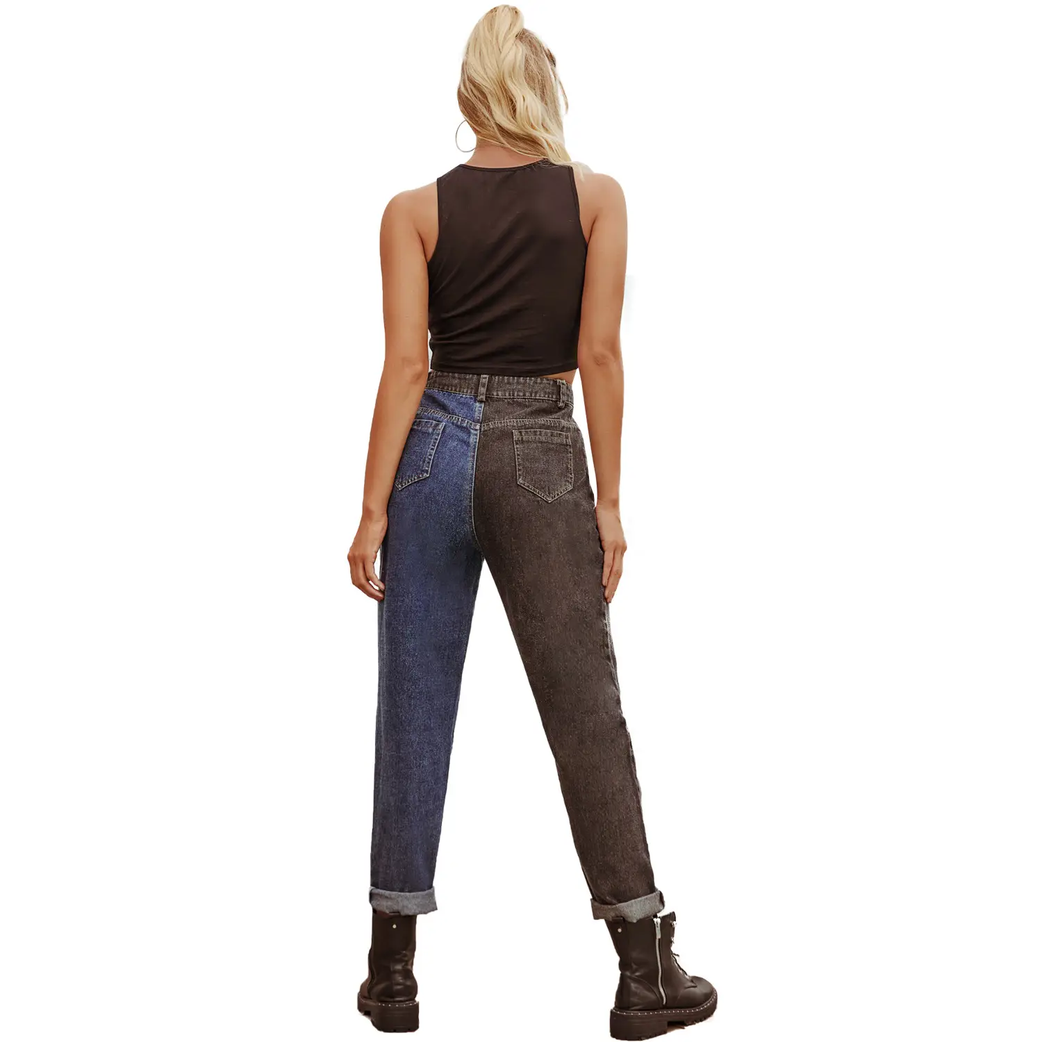 Women Cross-Border Jeans High Waist Straight Cut