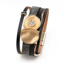 Women's Magnetic Buckle Bohemian Bracelet Gold Plated Multi Layer — feature 15