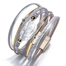 Women's Magnetic Buckle Bohemian Bracelet Gold Plated Multi Layer — feature 9